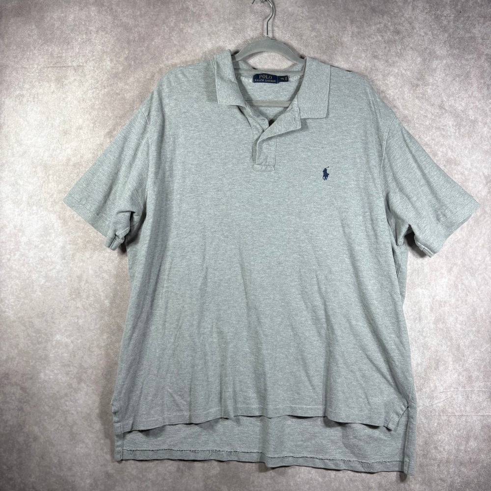 Polo Ralph Lauren Polo Shirt Mens Size 2XL Gray Short Sleeve Casual Preppy